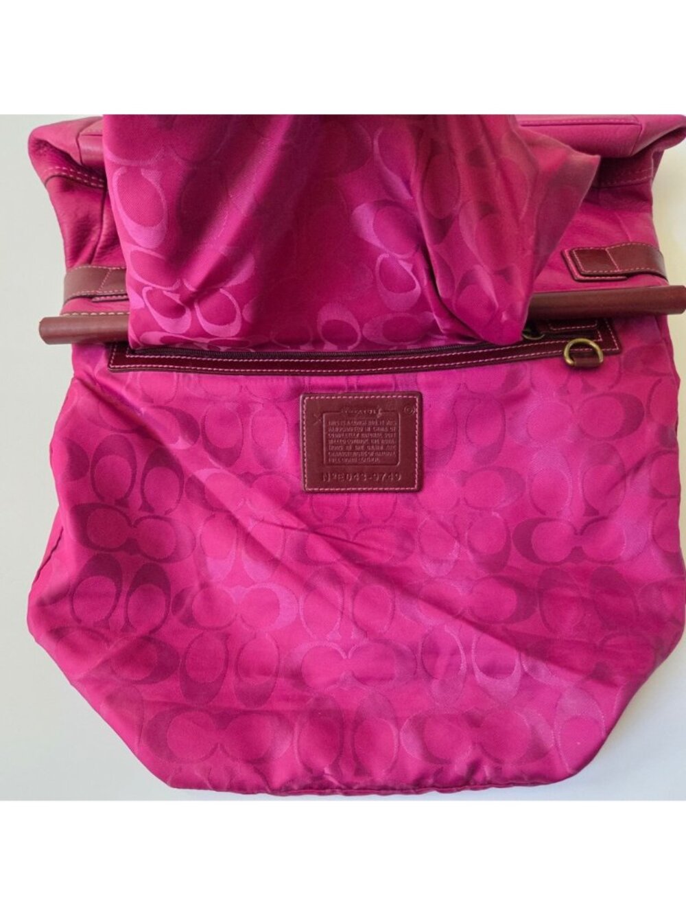 Coach Purse Soho Dowel Top Dual Tone Fuschia Satchel Bag Limited Edition 9749 - Picture 15 of 16